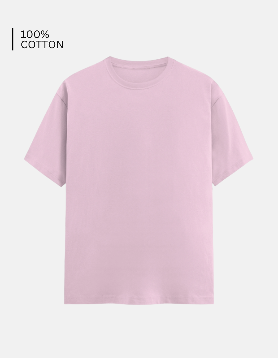 Light Baby Pink Solid T-Shirt