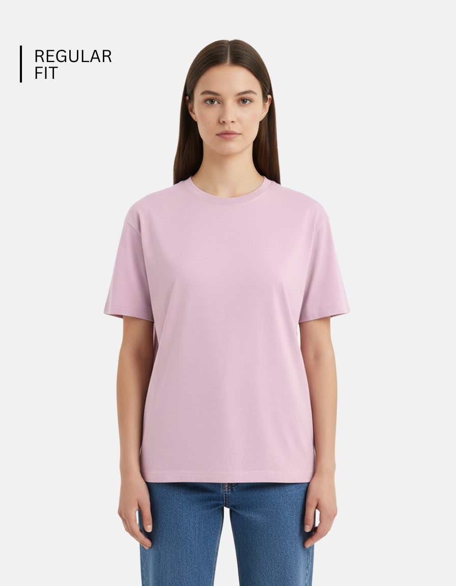 Light Baby Pink Plain T-Shirt