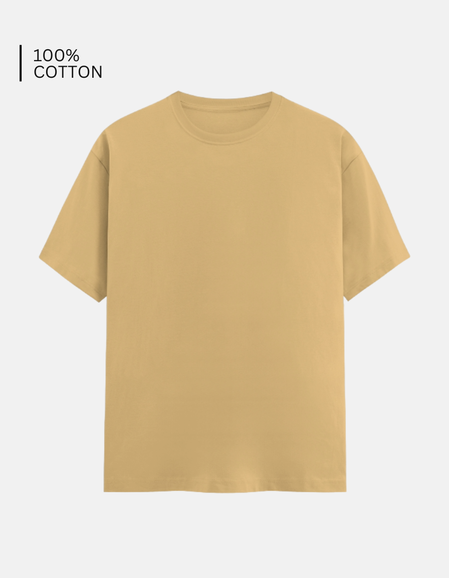 Beige Plain T-Shirt