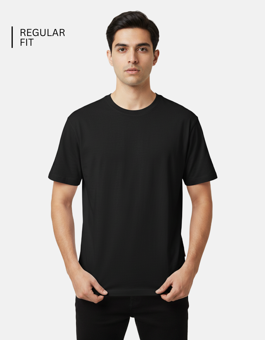 Black Solid T-Shirt