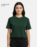 Bottle Green Plain T-Shirt