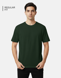 Bottle Green Solid T-Shirt