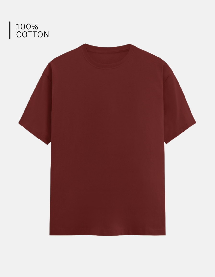 Brick Red Plain T-Shirt