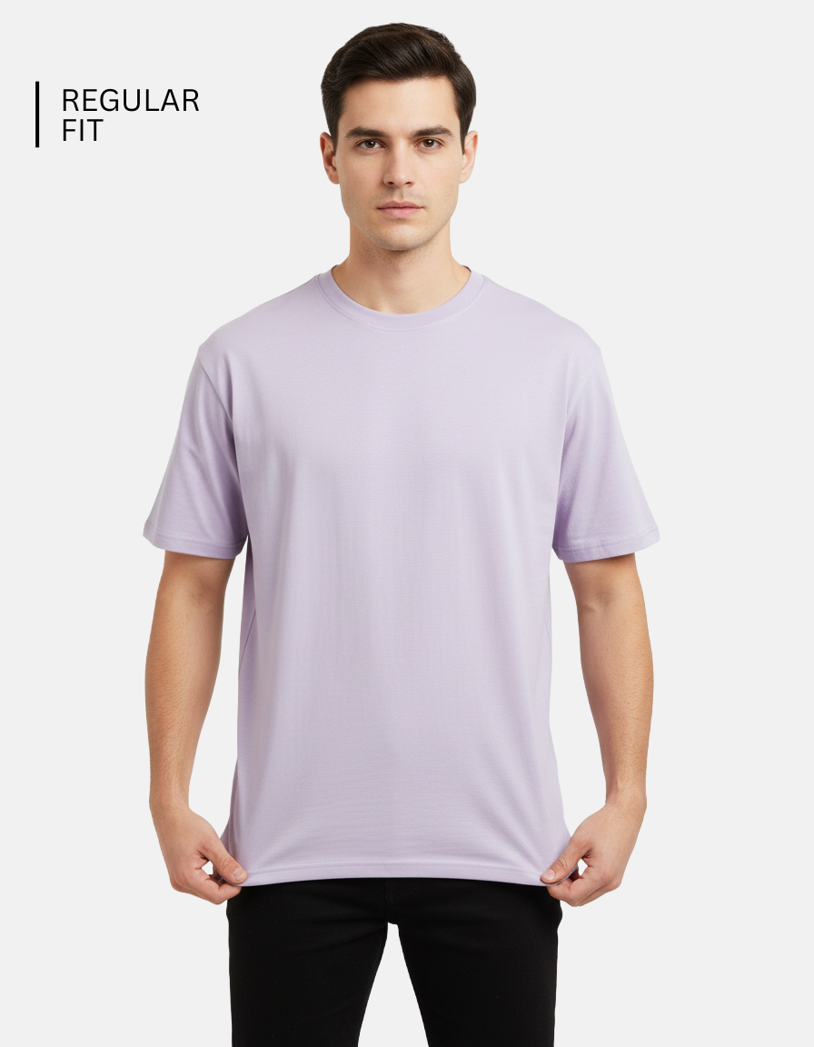Lavender Solid T-Shirt