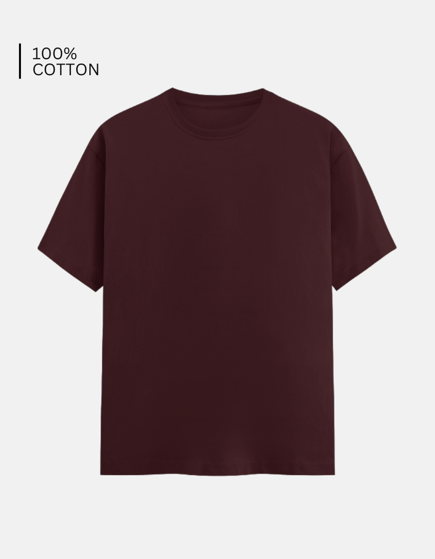 Maroon Solid T-Shirt