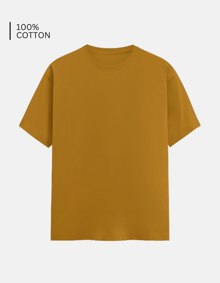 Mustard Yellow Solid T-Shirt