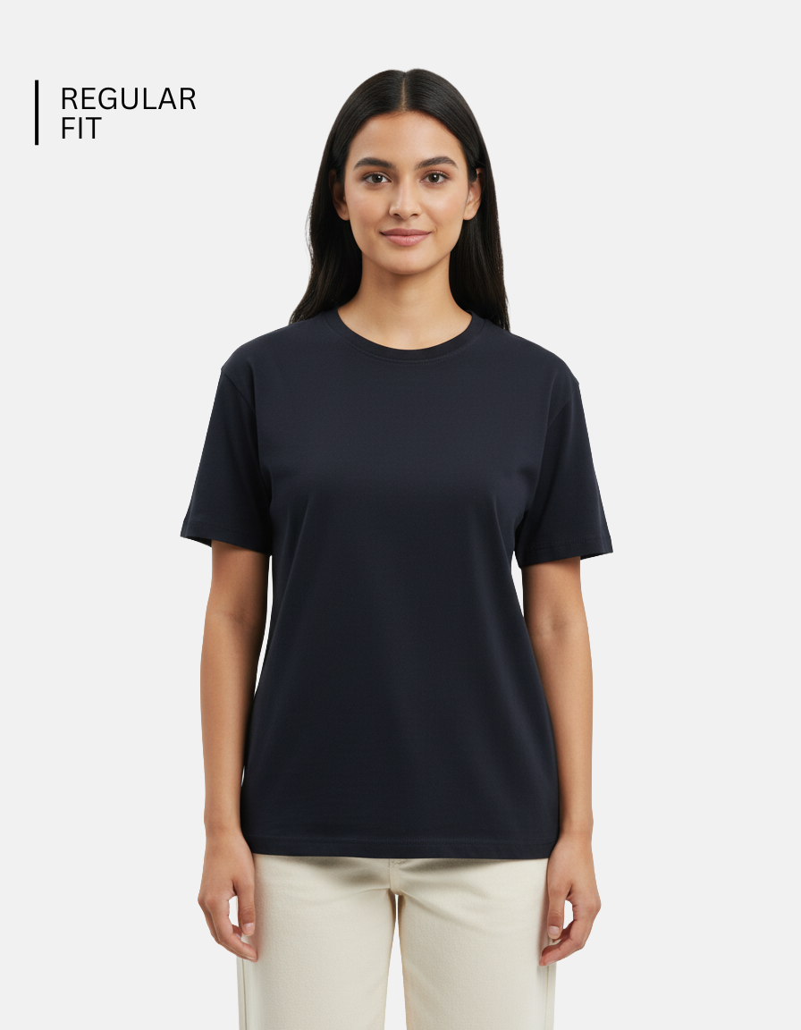 Navy Blue Plain T-Shirt