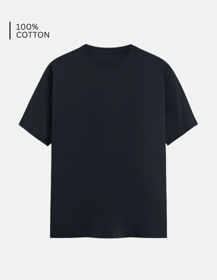 Navy Blue Solid T-Shirt