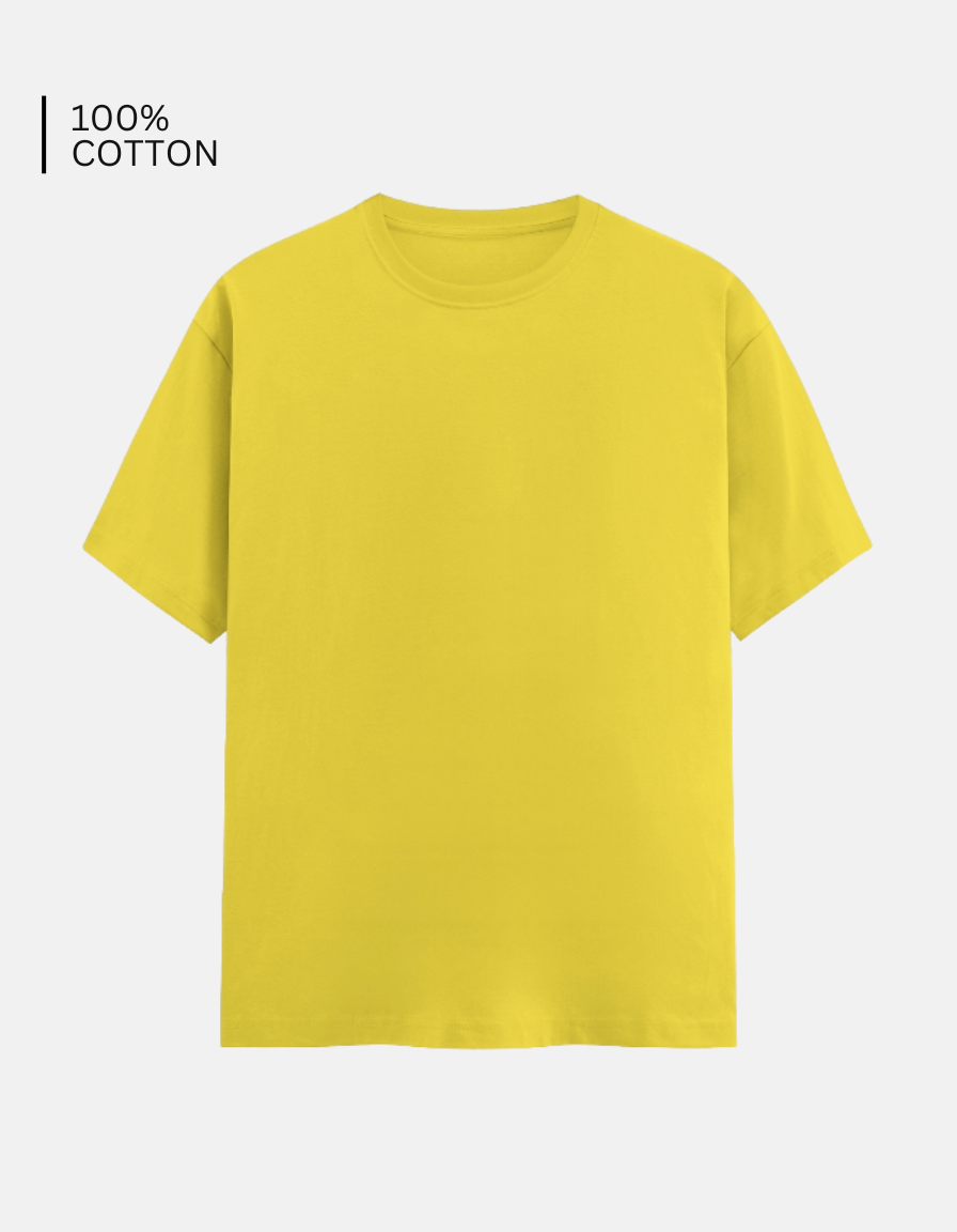 New Yellow Solid T-Shirt