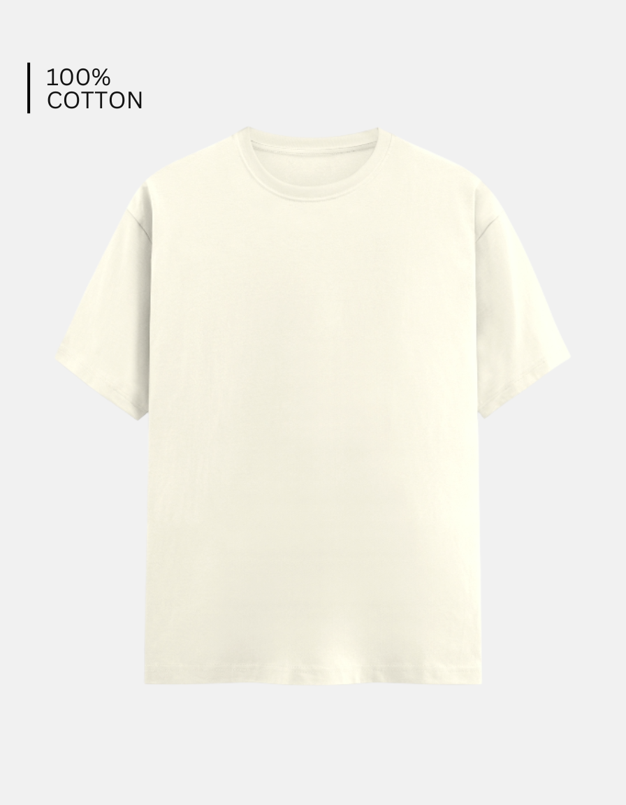 Off White Solid T-Shirt