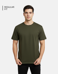 Olive Green Solid T-Shirt