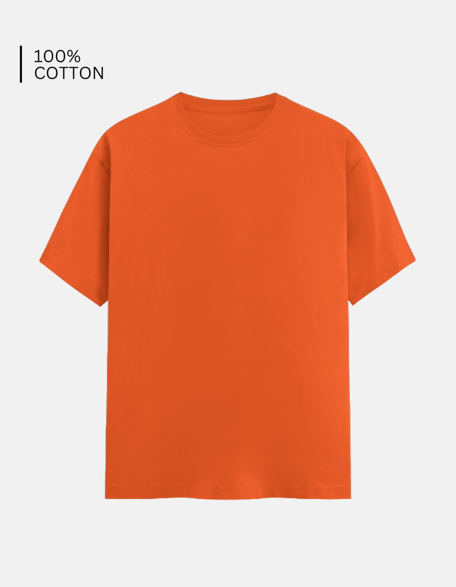 Orange Solid T-Shirt