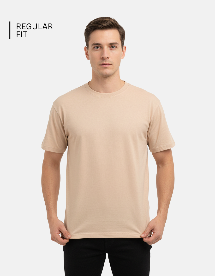Peach Solid T-Shirt