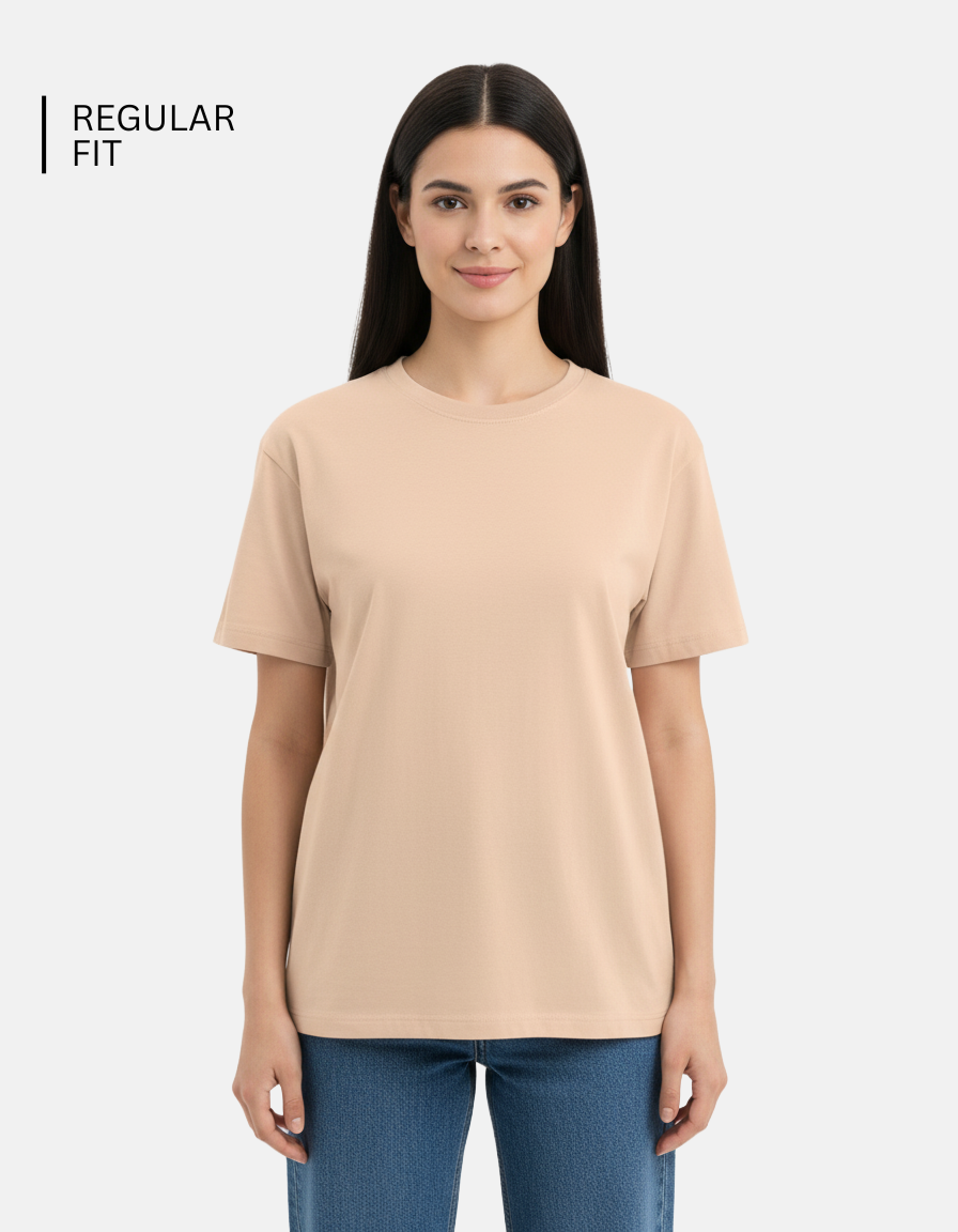 Peach Plain T-Shirt
