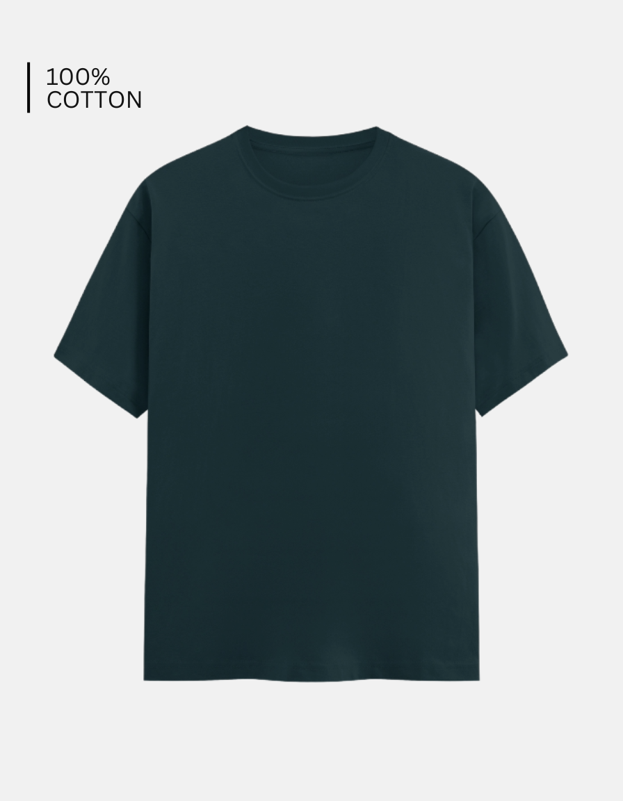 Petrol Blue Solid T-Shirt