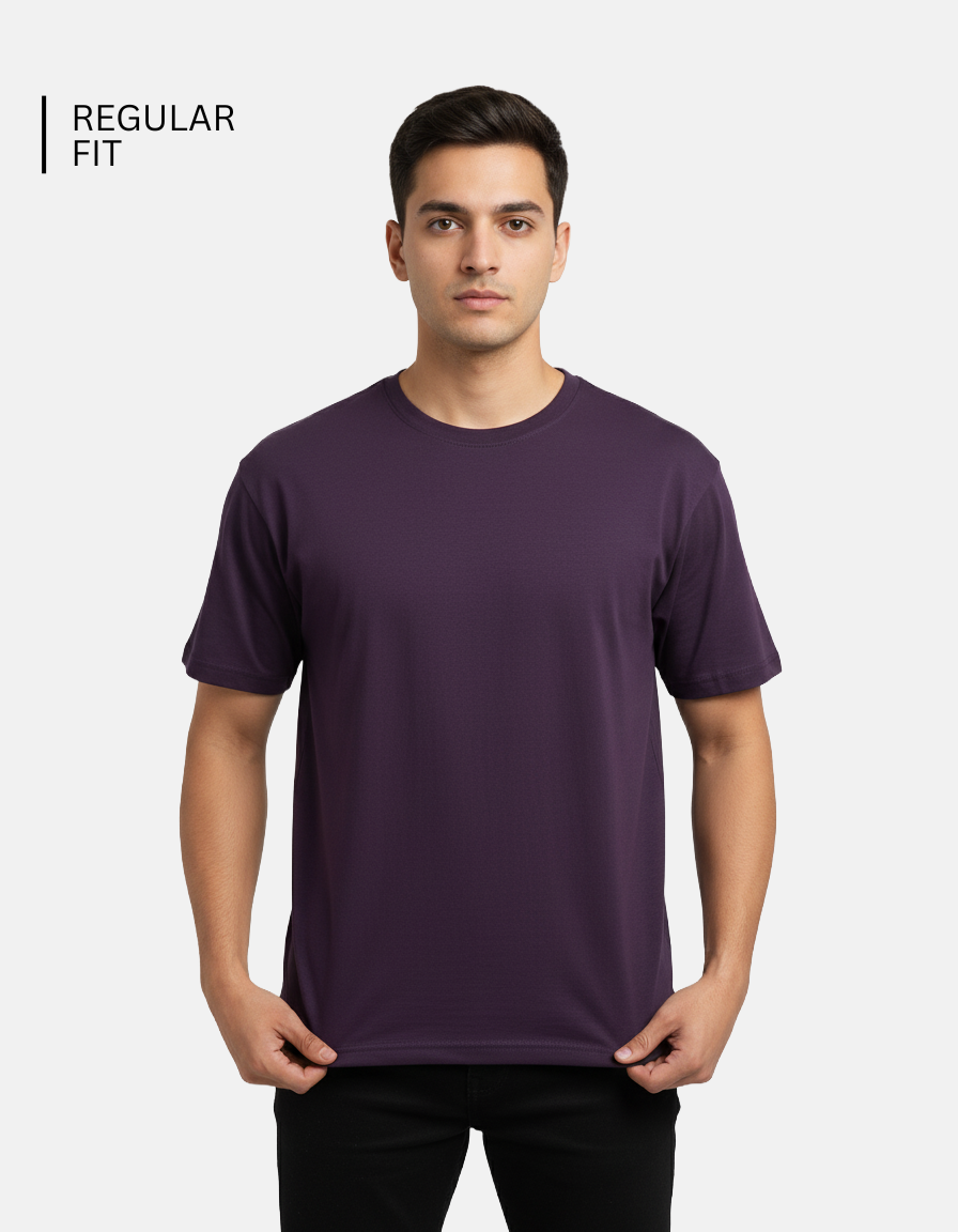 Purple Solid T-Shirt