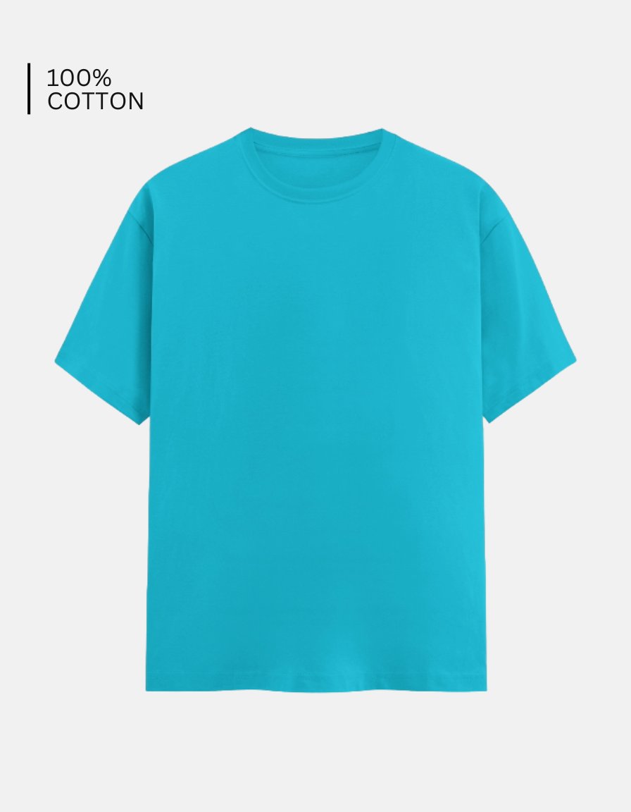 Sky Blue Solid T-Shirt