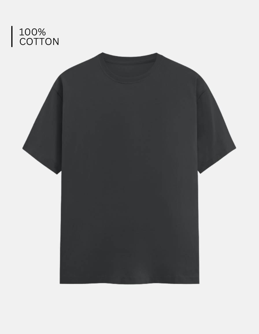 Steel Grey Solid T-Shirt